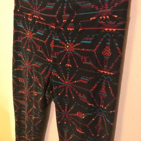 Os Lularoe Leggings Black Wmulticolored 
